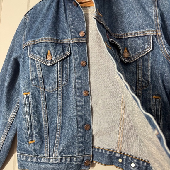 Vtg 90's Men's Levi's 70516-0216 Blue Denim Type Ill Trucker Jacket small USA - Picture 9 of 16